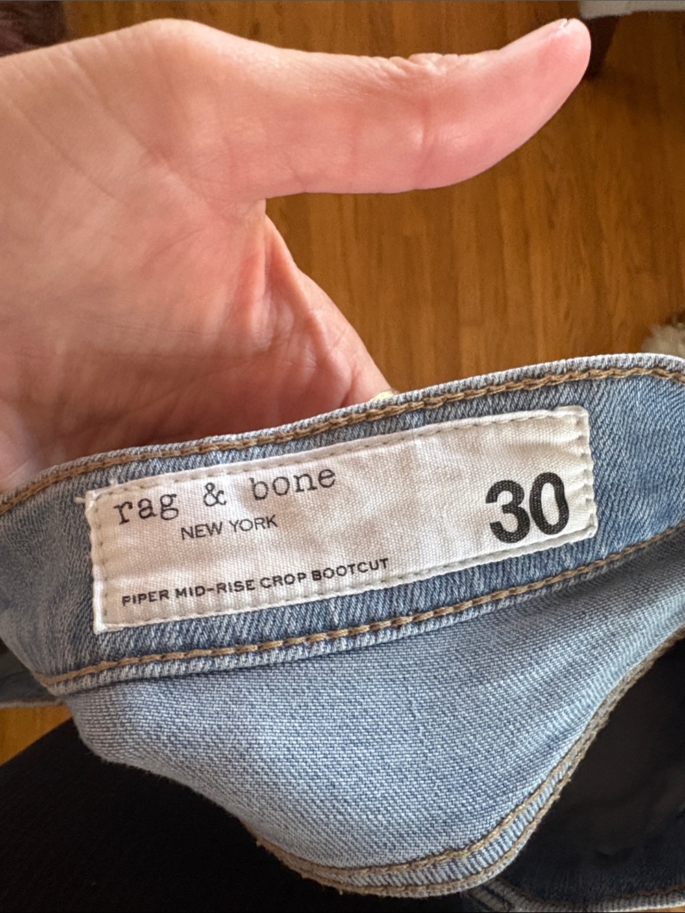 rag & bone Light Blue Flare Jeans - Picture 6 of 6
